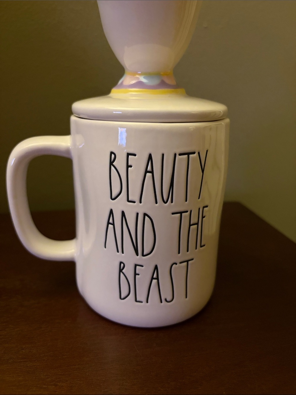 Rae Dunn Disney ‘Beauty and the Beast’ Large Mug with ‘Chip’ Lid - Picture 2 of 9
